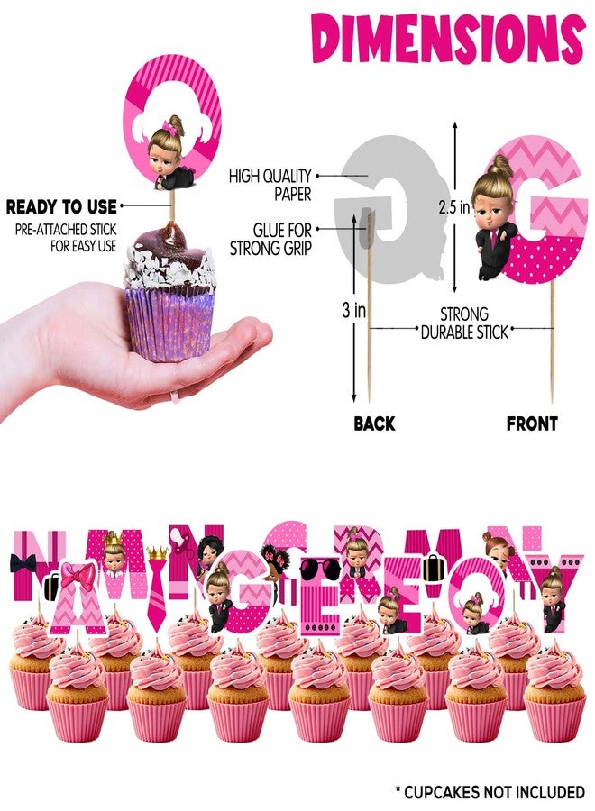 Zyozique 41 Pcs -Girl Boss Baby Theme Naming Ceremony Decoration/Naming Ceremony Decoration Items for Baby/Naming Ceremony Decoration - Colour Pink - Image 5